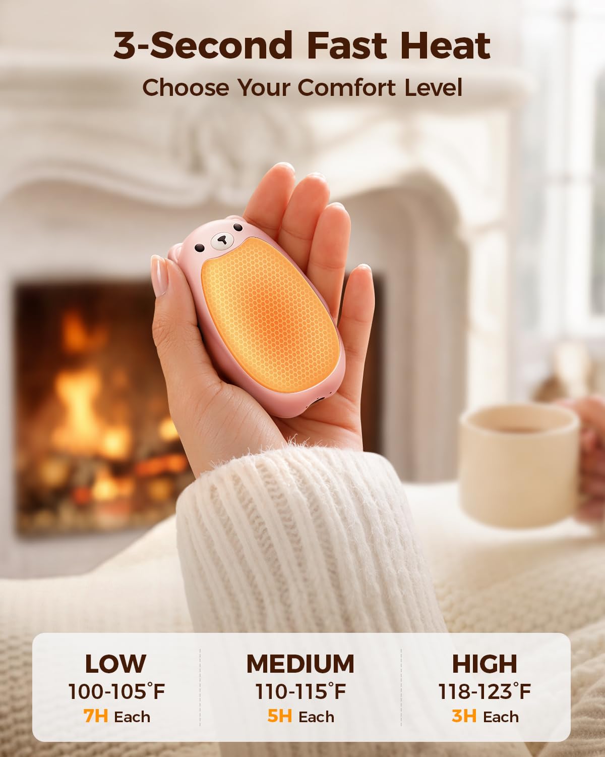 SWEETFULL Bear Hand Warmers - Rechargeable & Magnetic -3