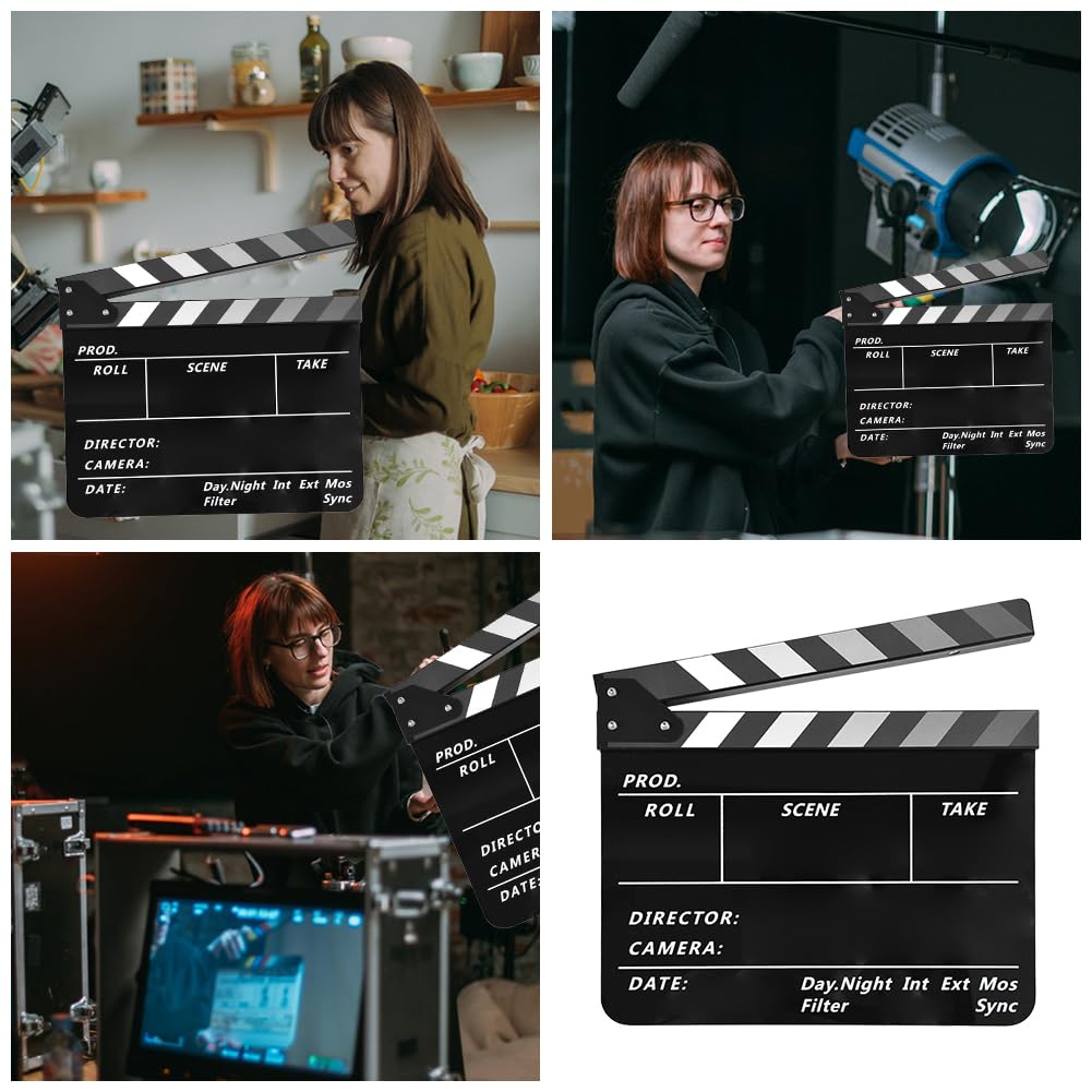 Ciak Cinematografico,30x25cm Film Clapboard,Acrilico Film Clapperboard,Film Clapboard Acrilico,Regali per Cinefili,Cinema Gadget,Accessori Regista