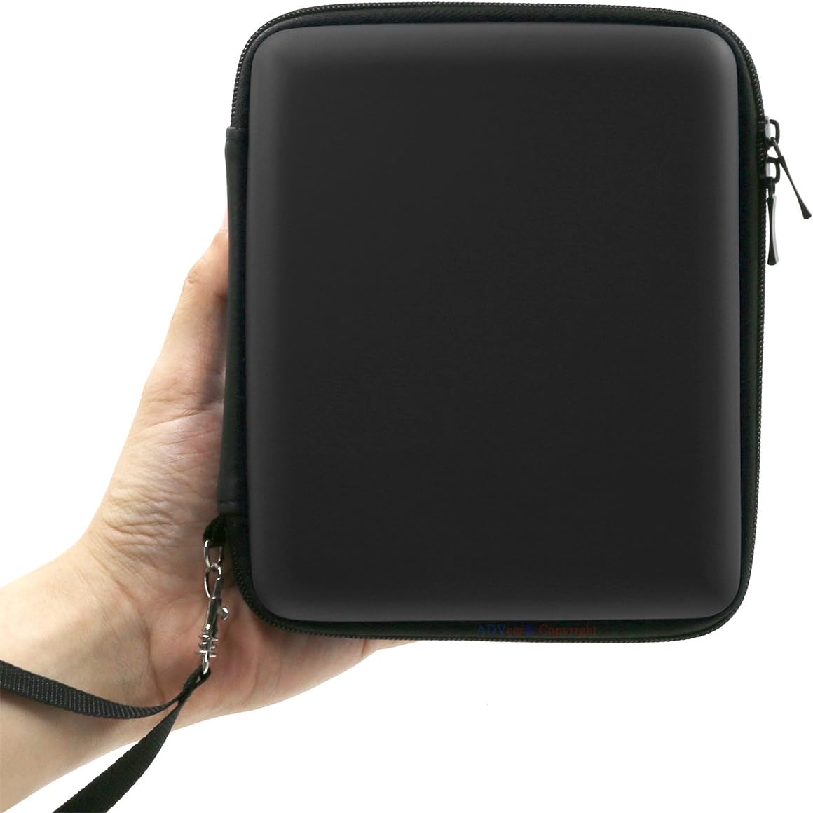 ADVcer 2DS Case, EVA Waterproof Hard Shield Protective Carrying Case with Hand Wrist Strap and Double Zipper Compatible with Nintendo 2DS (Black)