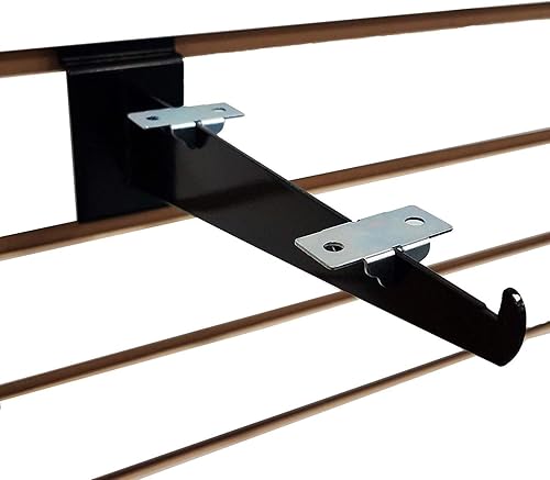 Miniatura 3 de Clip de soporte central y cojín de goma para soportes para colgar estantes de vidrio, madera o metal, paquete de 10