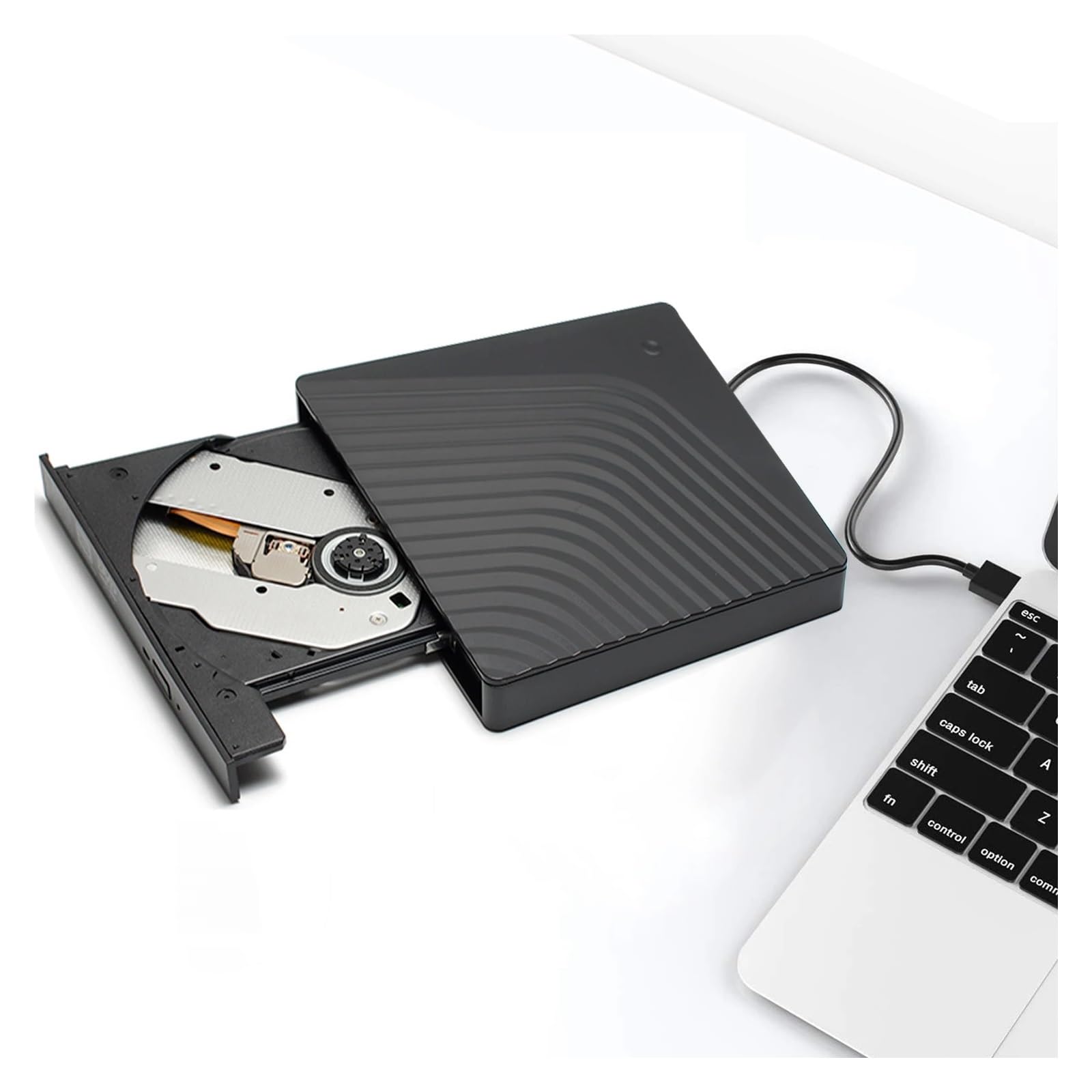 Przenośna Zewnętrzna Nagrywarka DVD USB3.0 Nagrywarka CD RW Slim Czytnik Napędu Optycznego Typ Tacy Odtwarzacza Do Laptopa PC łAtwy W UżYciu