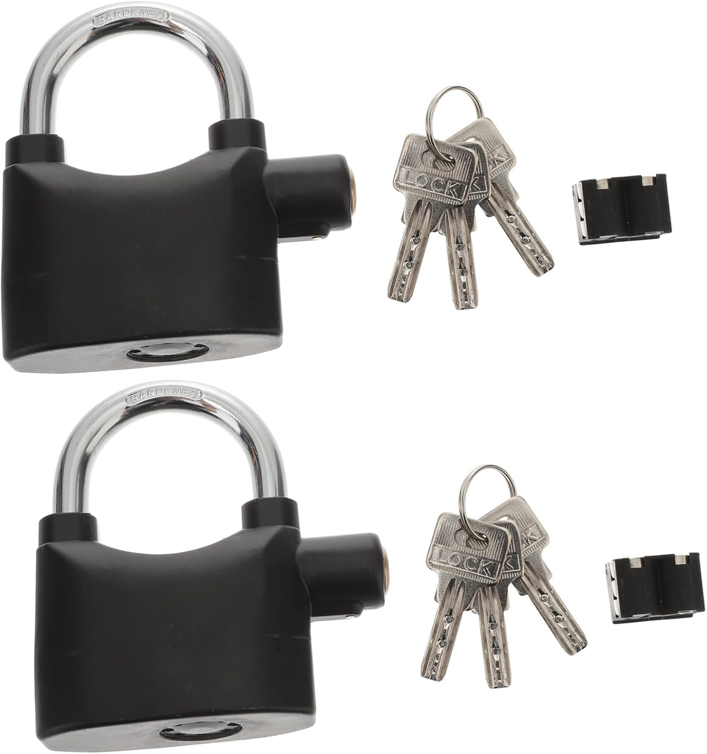2Pcs Durable U Shaped Bike Lock with Included Security Padlock for Motorcycles Doors Outdoor Use