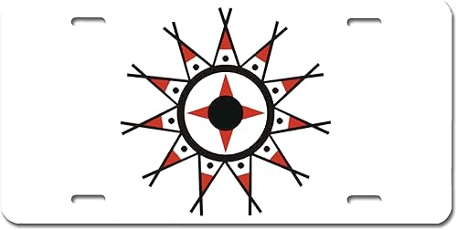 Placa de matrícula de bandera tribal sioux de nativos americanos, automóvil de 6 x 12, placa de tocador para parachoques delantero de automóvil,