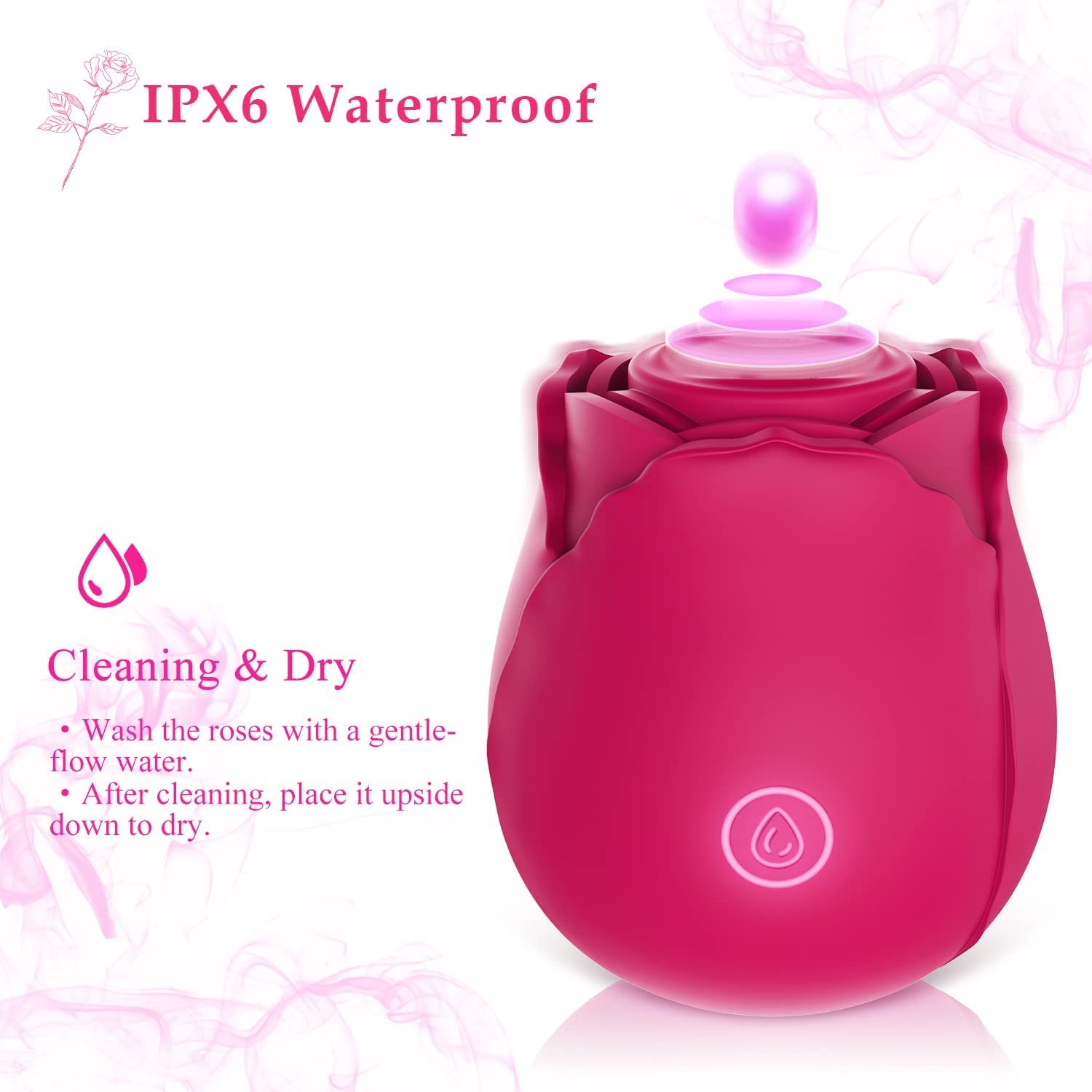 Sex Relaxing Rose Toys Washable and Rechargeable Licking for Women,  Portable Quiet Cordless USB Fast Charge Pleasure for Women 10 Modes Red MG2  : Amazon.ca: Health & Personal Care