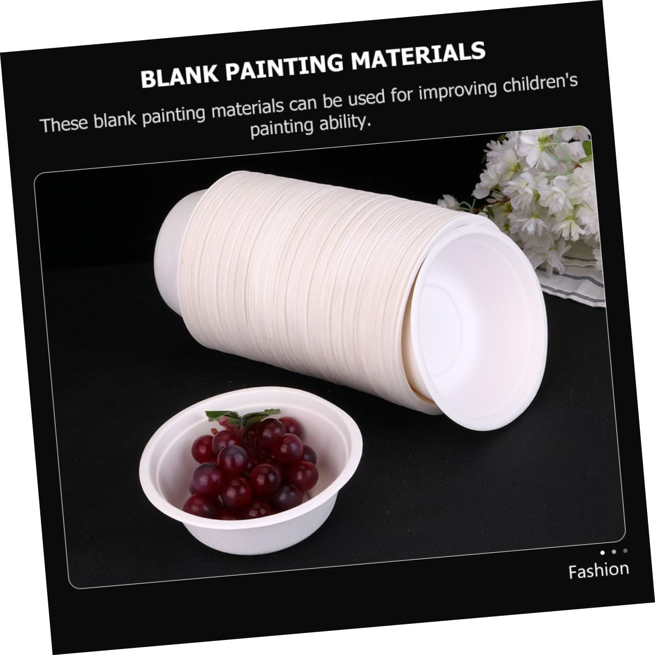 Beaupretty 50piezas Platos y Cuencos De Papel Desechables Cuencos De Pulpa Multiusos Para Restaurante Vajilla Para Dibujar Mano