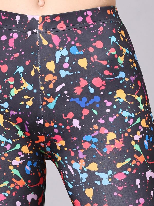 Image of DTR FASHION Women's Black Stretchable Cotton Blend Casual Jegging