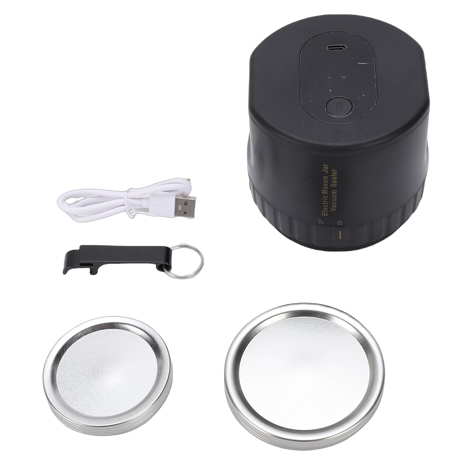 Jectse Scelleuse Sous Vide électrique pour Canettes, Machine à Sceller Portative Intelligente pour Cuisine Camping Noir