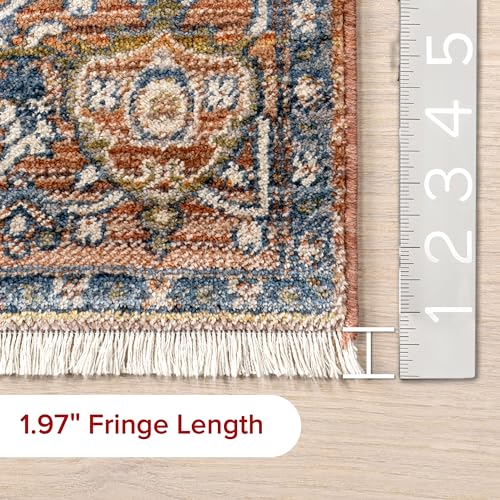 Tapis à franges motif médaillon multicolore nuLOOM pour salon