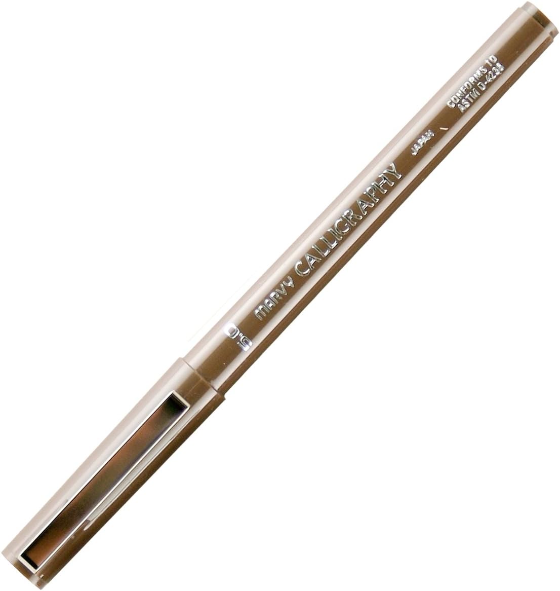 Marvy (6000BS-45) Calligraphy Pen, 5.0, Sepia, Sold Individually