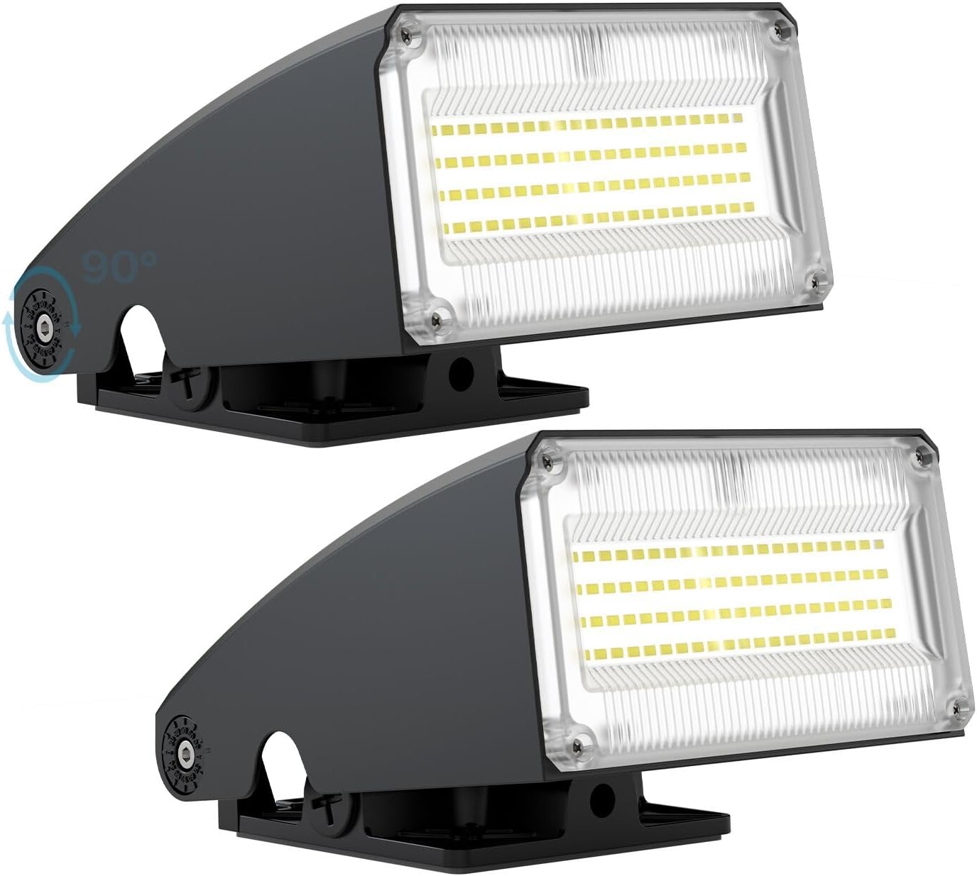 LED Wall Pack Light - 30W/40W/60W Dusk to Dawn Outdoor Lights Not Disturbing Neighbors - 𝟏𝟐𝟎𝐕 5000K IP65 Full Cut Off Down Lights with Photocell for House Yard Barn Garage Porch Warehouse - 2Pack