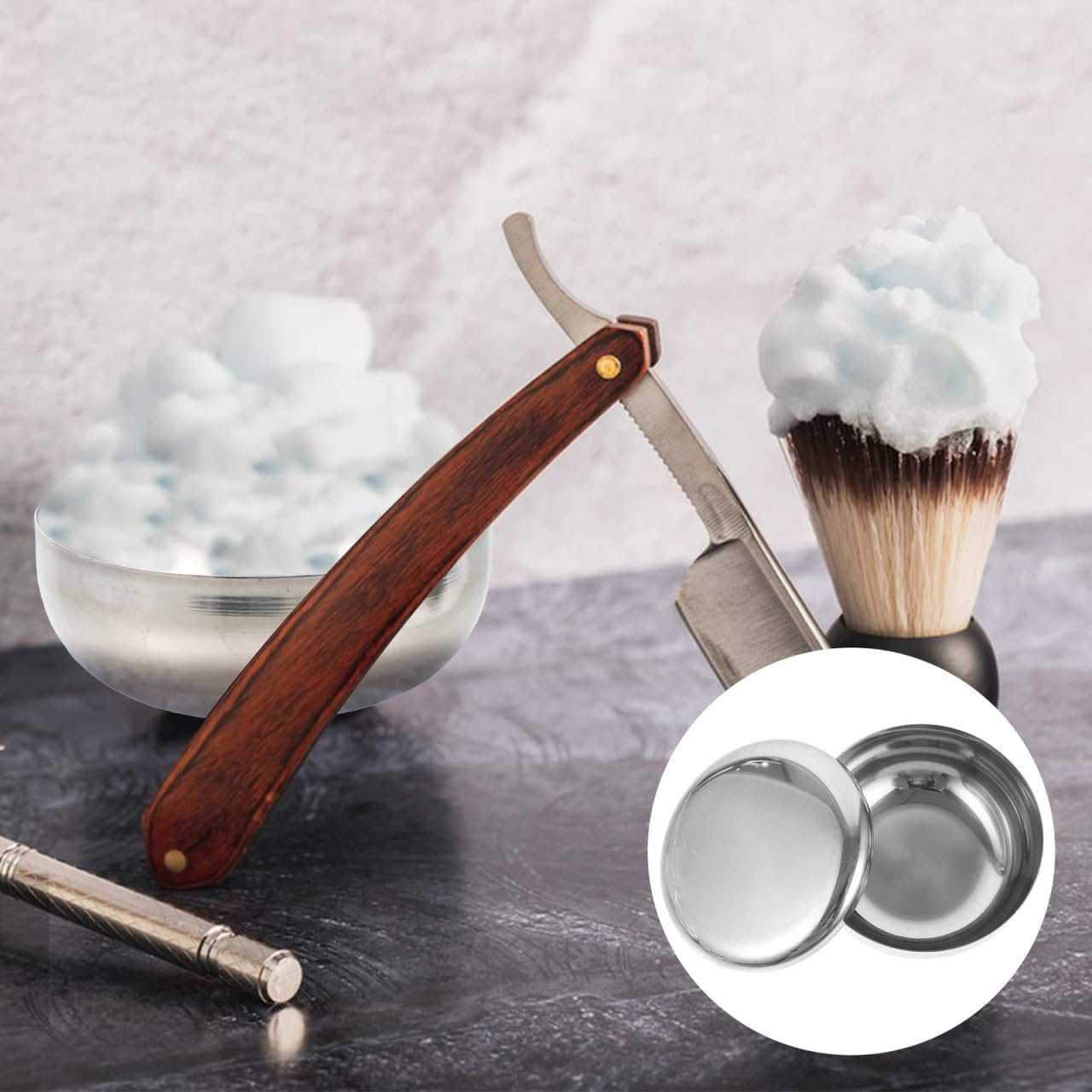 Ipetboom Stainless Steel Shaving Soap Bowl with Lid 3.93X1.96In Durable Men S Shave Cup Portable Mug for Traditional Wet Shaving and Rich Lather