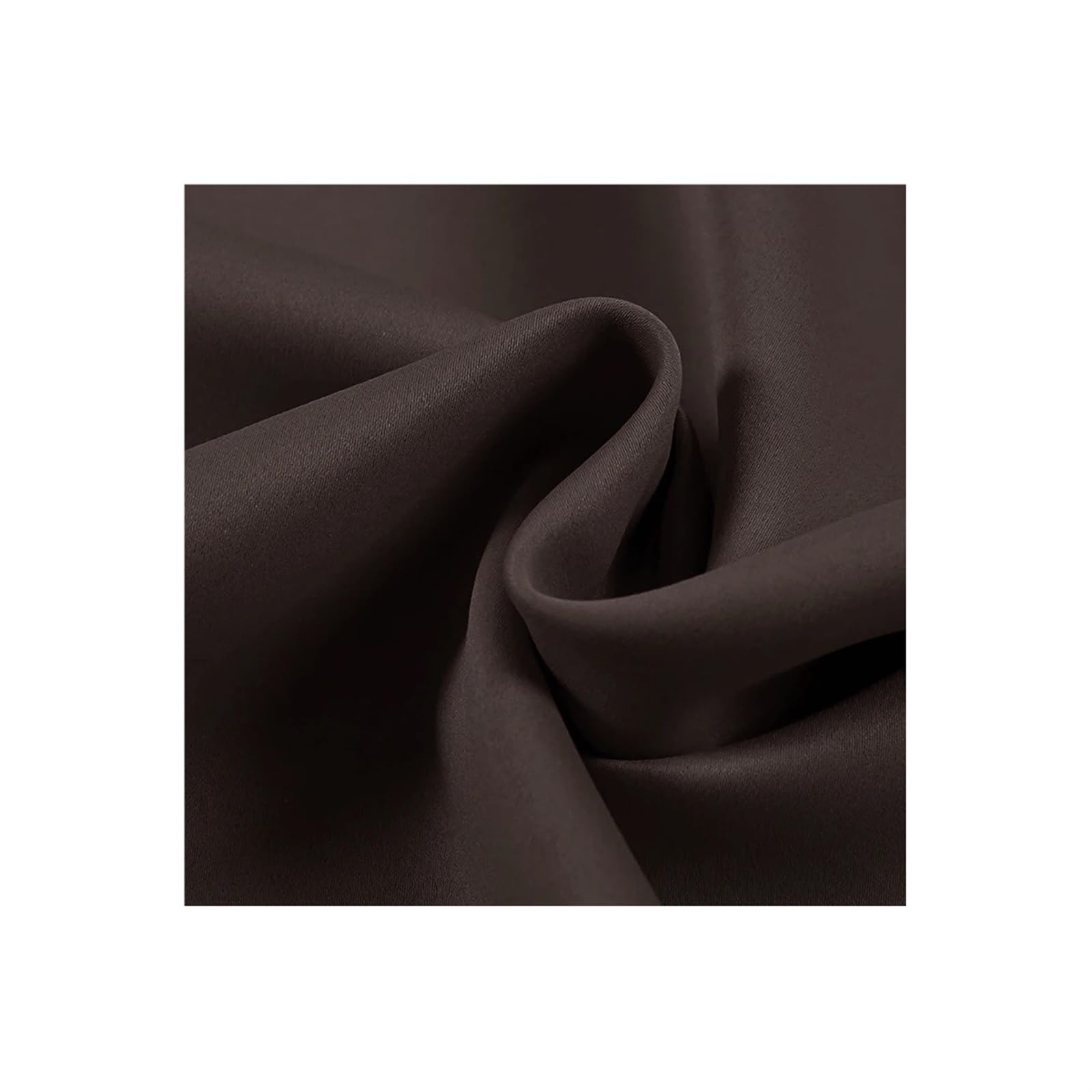 Rideaux occultants marrons 60x130 cm à oeillets pour petite fenêtre de chambre