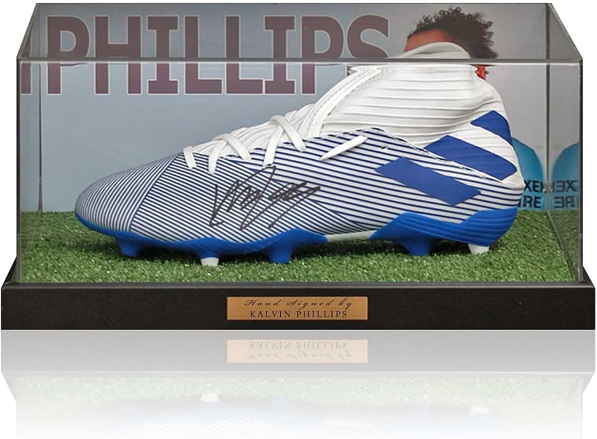 Kalvin Phillips Hand Signed Man City Football Boot Photo Display COA