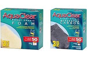 AquaClear 50-Gallon Carbon Foam Inserts for Unmatched Aquarium Clarity