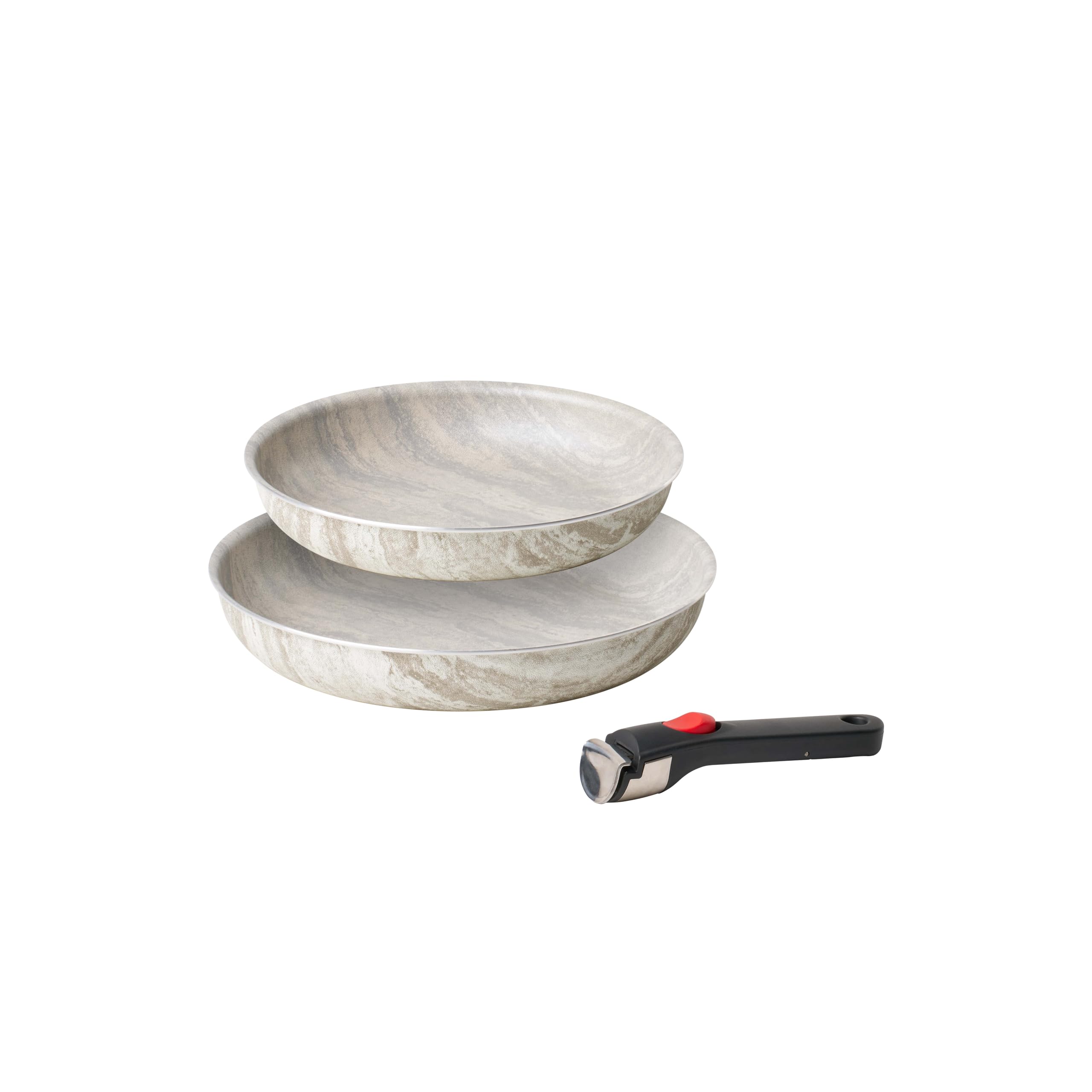 Lot de 3 poêles Guzzini ChefLine Marble antiadhésives à manche amovible