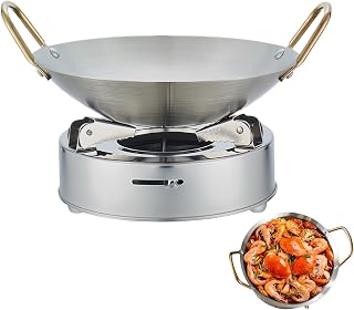 Alcohol Stove Camping,Portable Camping Cookware,Alcohol Burner with Pot | for Campers Hikers Travelers Fishermen Backpacking Hiking Picnic Park Beach Tailgating Road Trips Boating