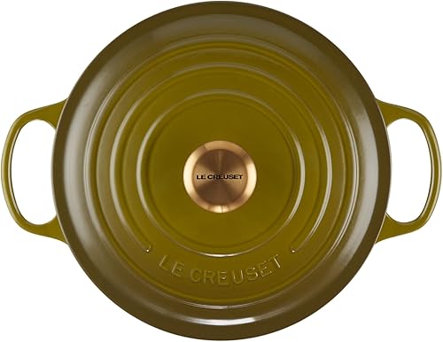 Miniatura 118 de Le Creuset 9 Qt. Signature Horno holandés redondo con pomo de acero inoxidable grabado Artichaut