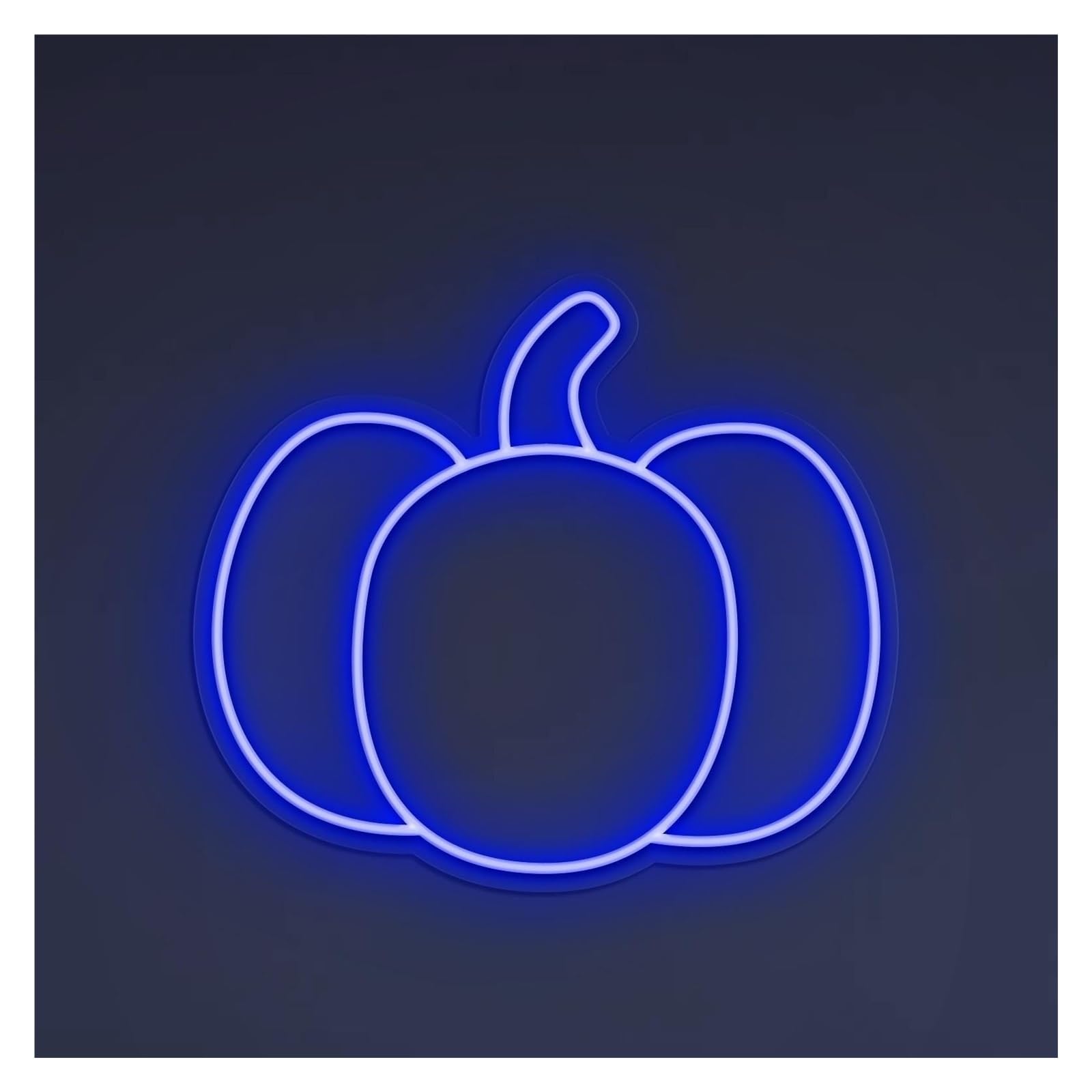 RONGCH Hanging Art Signs Pumpkin Neon Sign, Suitable for Horror House Decor with Brightness Adjustable 30cm(Blue)