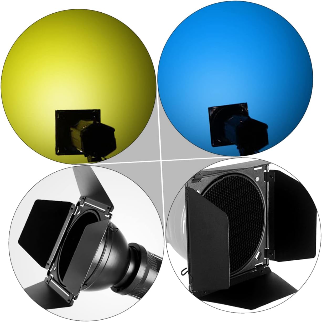Generic 1set Photography Lamp Barrier Kit Honeycomb Gel Filters for Flash Light Accessories Compatible Studio Lights for Still Life Portrait Photography