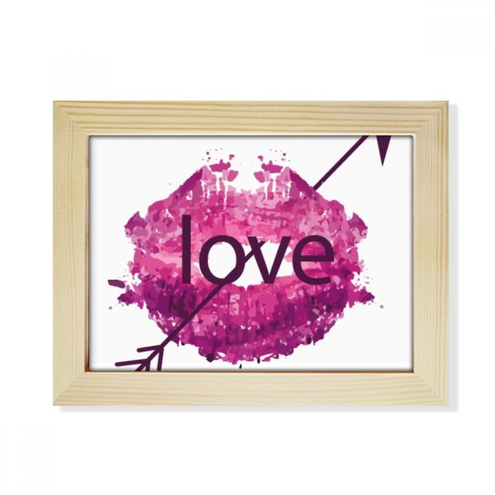 Marco de fotos de madera 6x8 para decoración romántica de San Valentín en escritorio