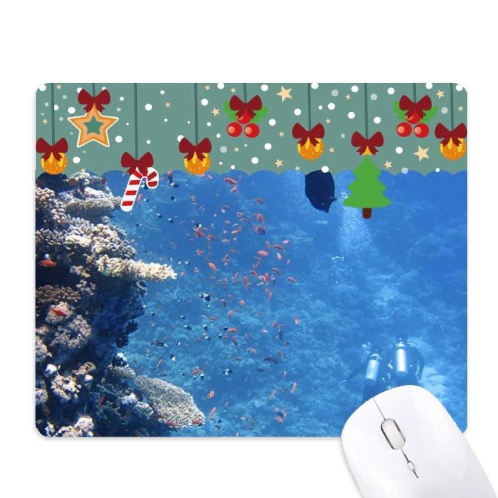 Tapis de Noël Ocean Fish tapis de souris cadeau pour passionné
