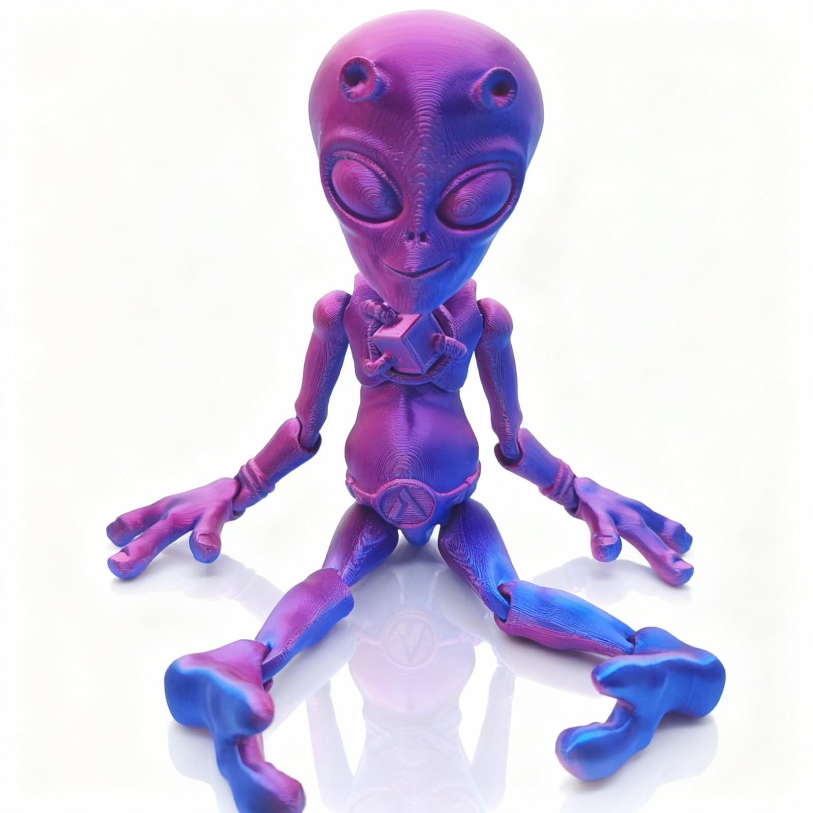 Sponsored Ad - Premium 3D Printed Poseable Alien Toy with Articulated Joints, Adult Sensory Stress Relief Toy, Suitable for Boys and Girls Birthday or Various, Party Gift Bag Stuffing (Alien)