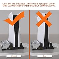 Vista 7 de PS5 Vertical Stand with Cooling Fan and Dual Controller Charger Station for Playstation 5 PS5 Console,JOYTORN PS5 Charging Dock Station with Headset