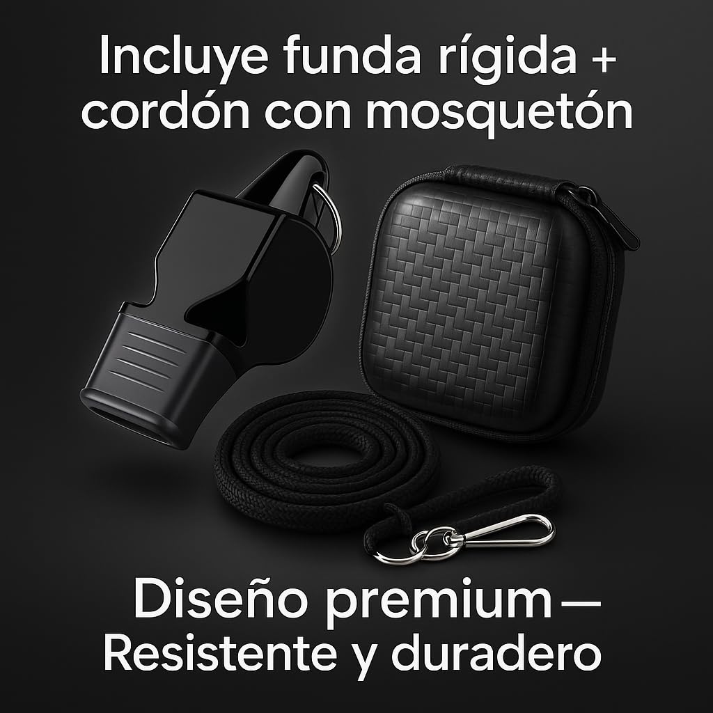 Silbato de Acero Inoxidable con Bola Profesional para Árbitro, Socorrista y Emergencia