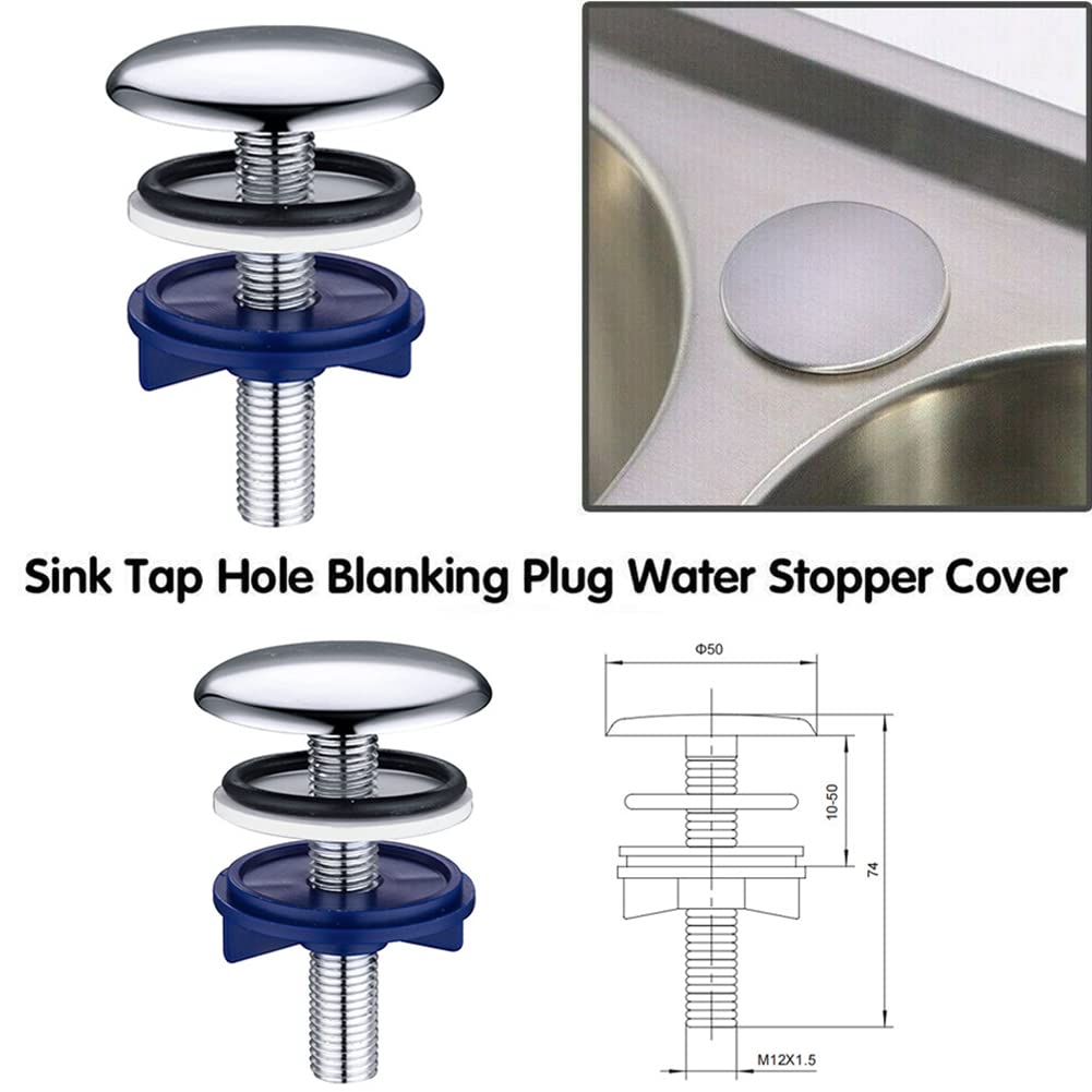 2 Tappi Per Lavello In Ottone Cromato - Diametro 50mm, Design Elegante - Foto 14