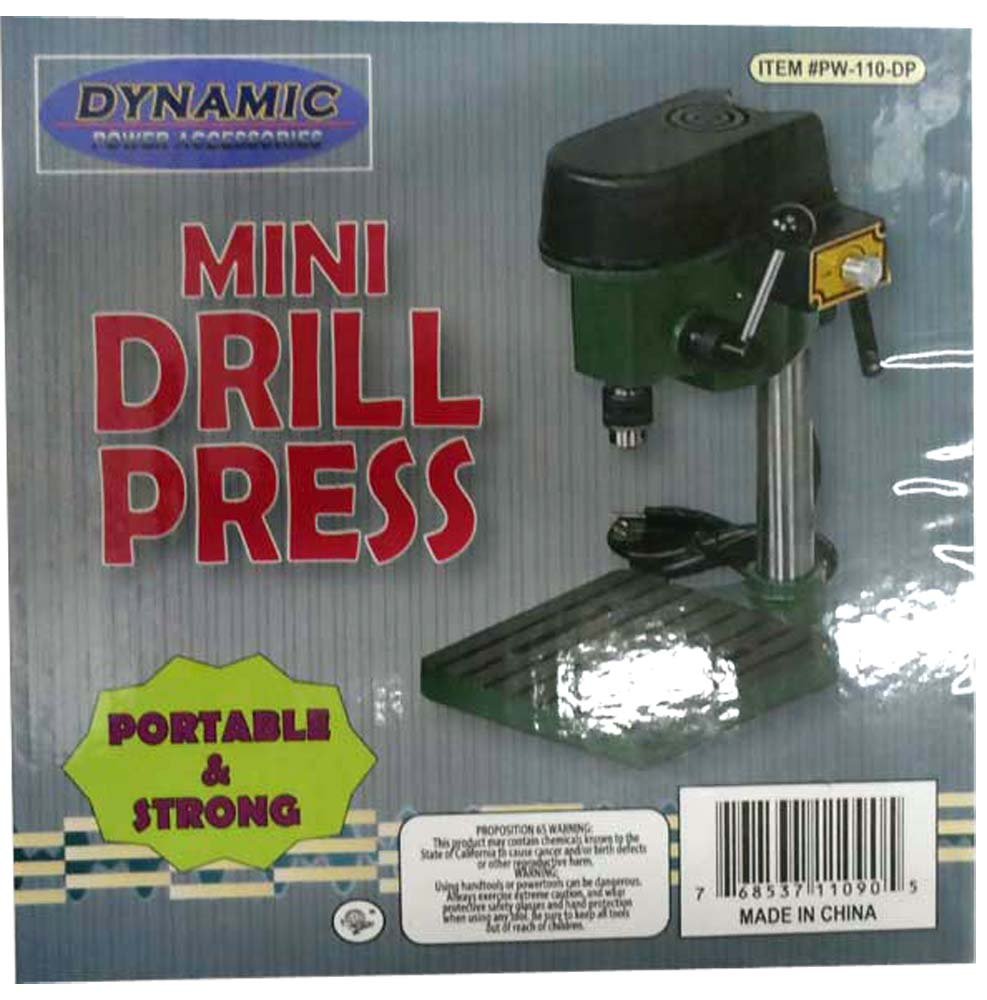 DYNAMIC 110V Bench Drill (PW-110-DP) | Compact Design, 100W Power | 1