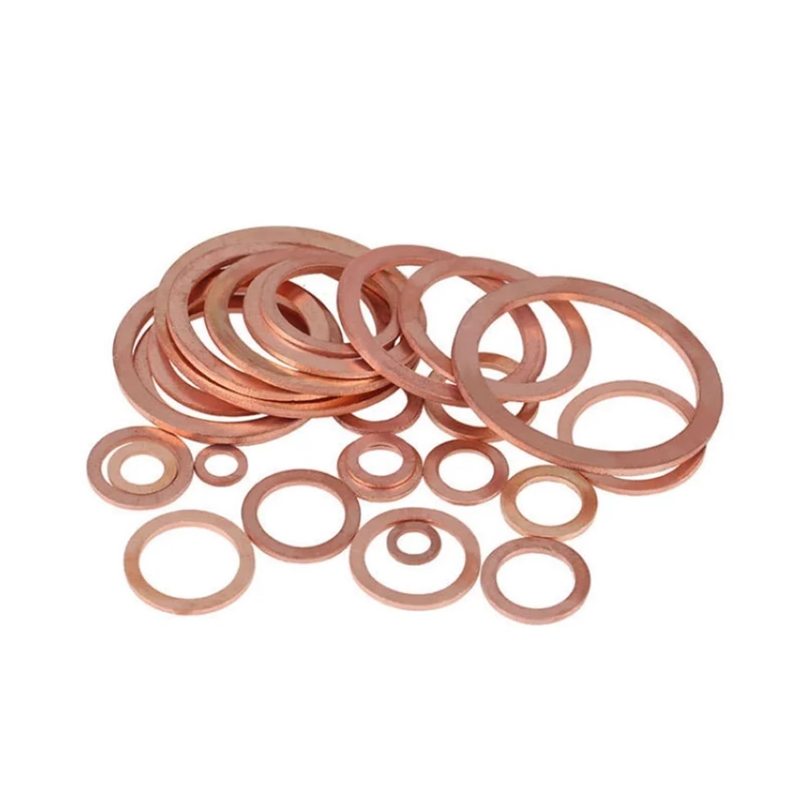 Arandelas planas de cobre 10/50 Uds M5 M6 M8 M10 M12 M14 M16 M18 M20 M22 Arandela de cobre sólido cuña anillo plano Junta anillos sello espaciador liso arandelas sujetador