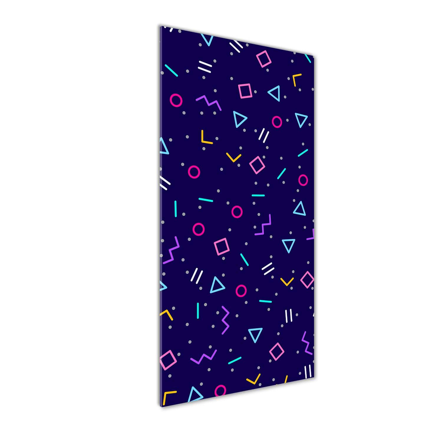 Peinture sur verre trempé Tulup 50x125cm avec motif de fond géométrique pour décoration murale