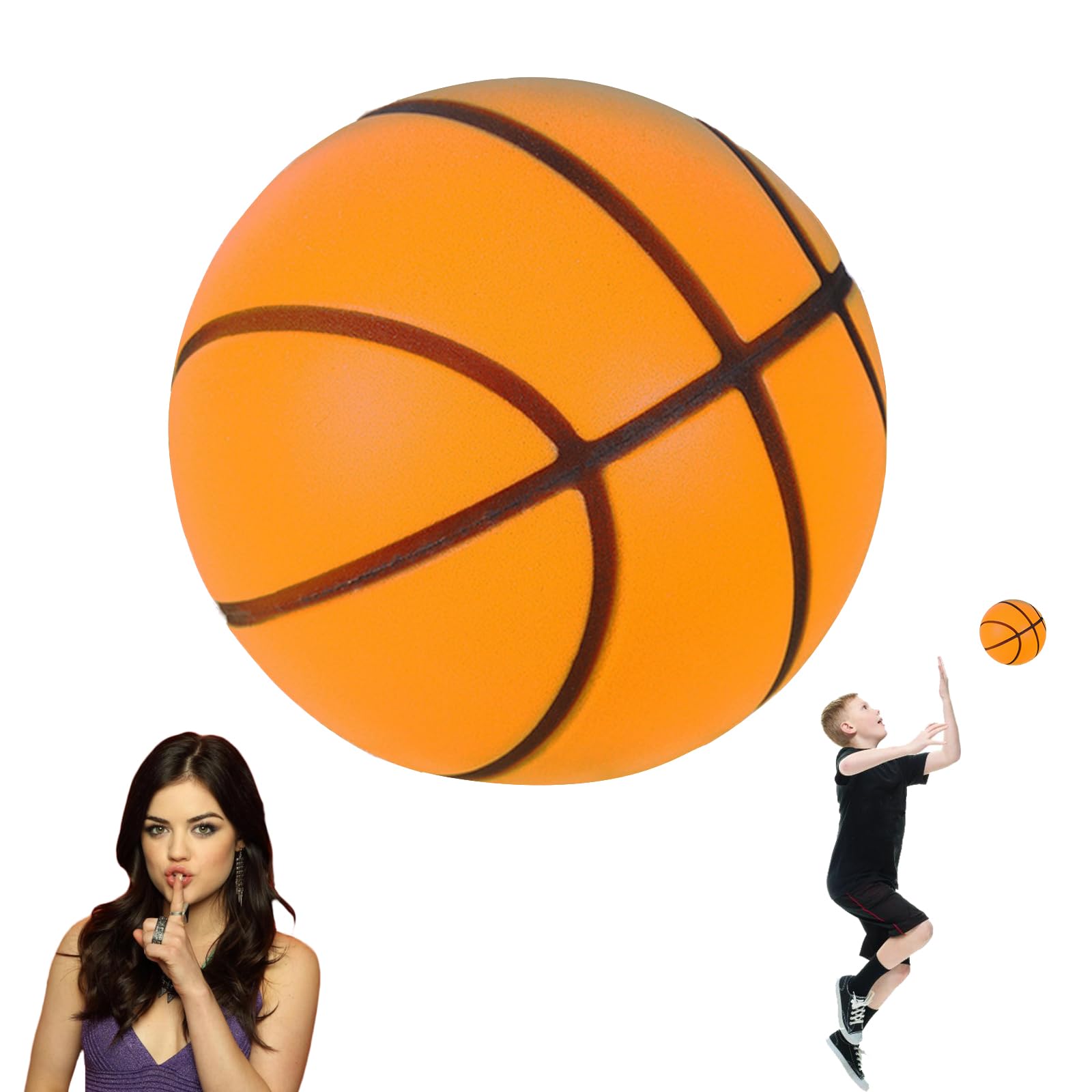AQQW Silent Basketball 24cm, 2024 Upgraded Indoor Basketball, Dribble