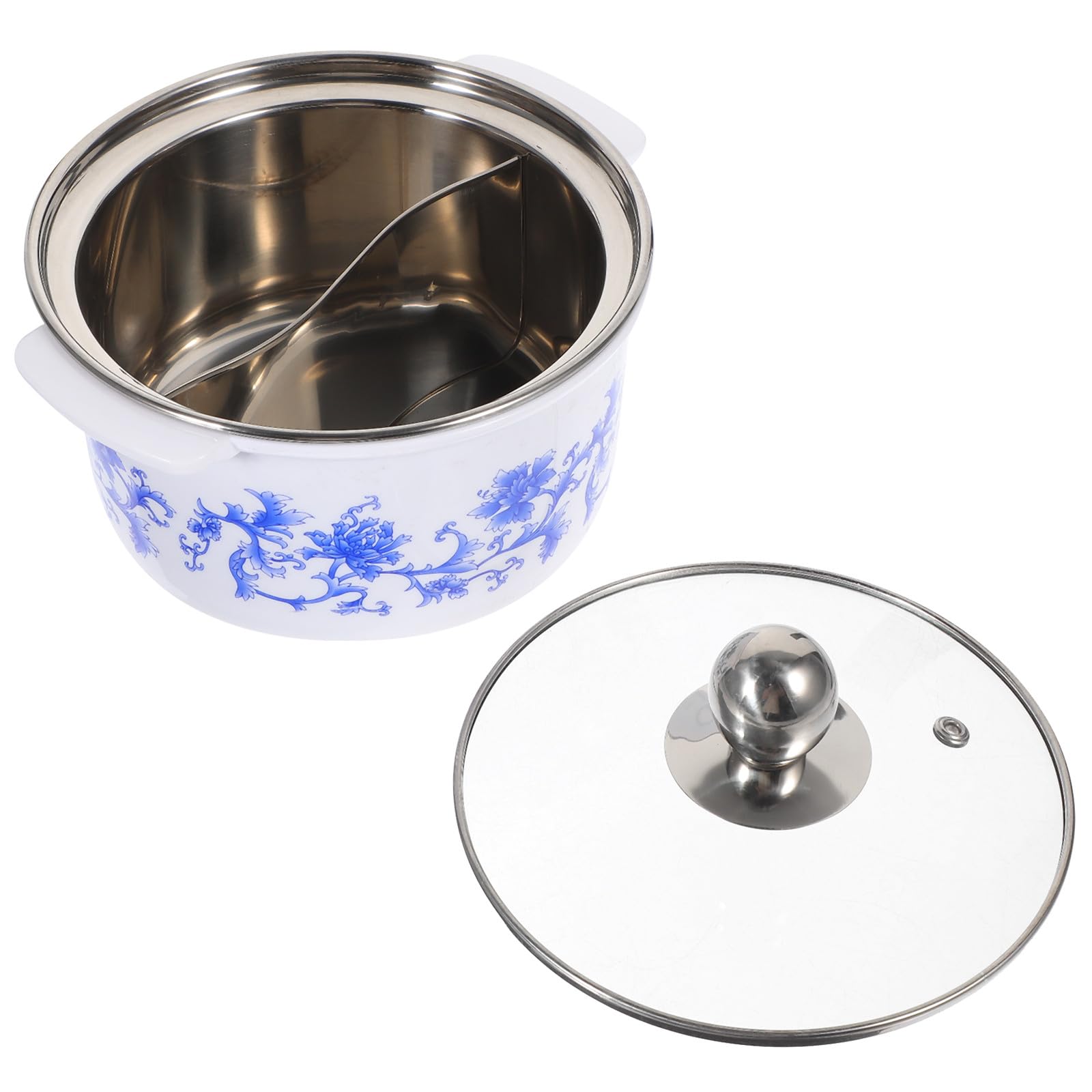 Cuisinière à induction petite casserole avec couvercle blanc