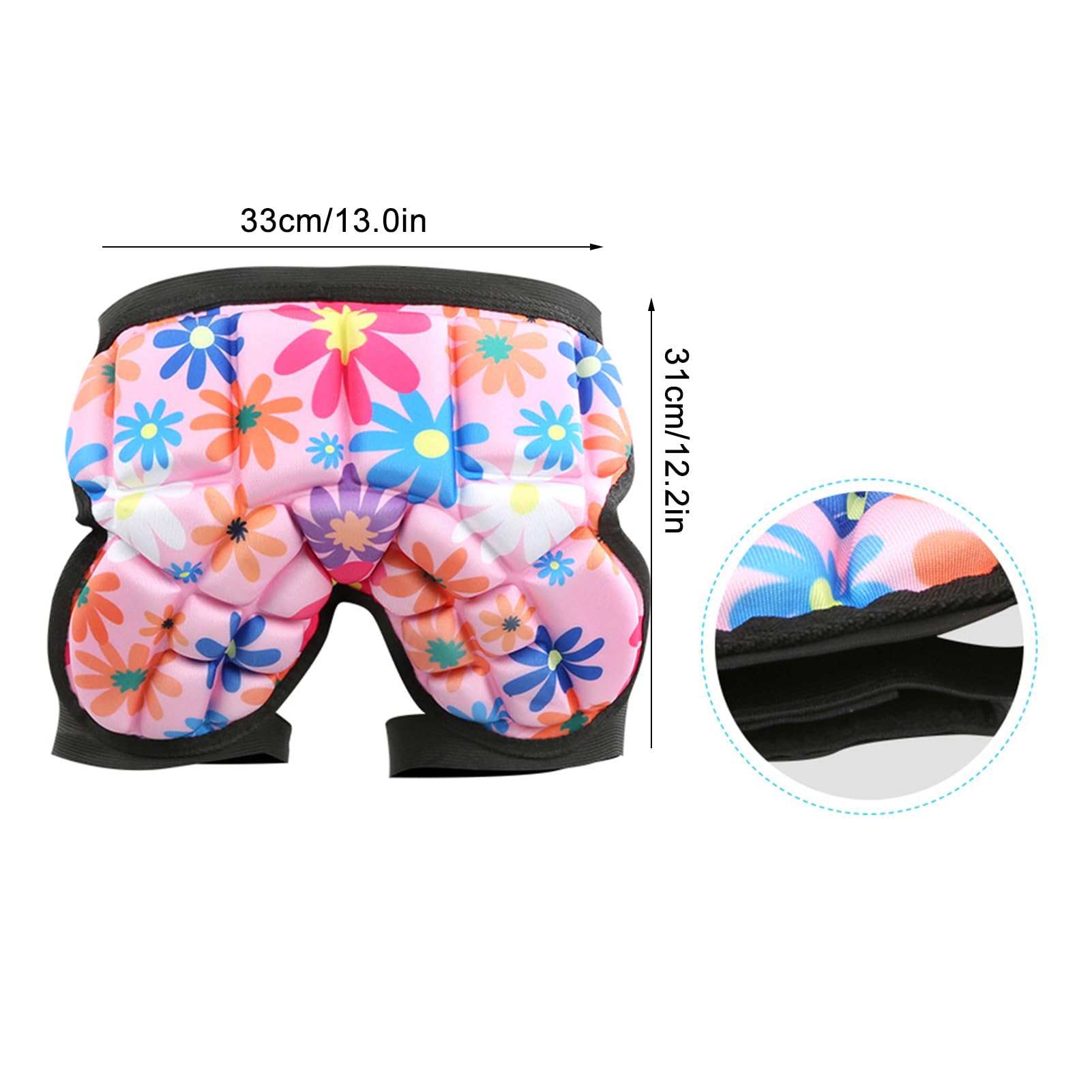 Naroote Butt Pads for Skating, Hip Pads Butt Pads for Skating Kids Hip Protective Gear Guard Pad 31x33cm Skiing Hip Guard Hip and Butt Pads for Skiing Roller Skating Snowboard