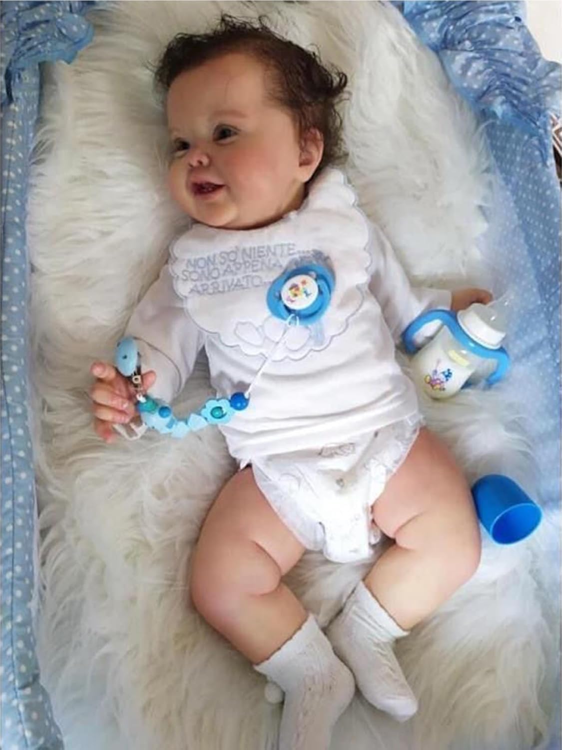 Muñeca de bebé realista de 24 pulgadas (60 cm) – Muñeca hiperrealista, hecha a mano de silicona suave y algodón. Juguete y regalo para niñas y niños, apto para niños de 3 años