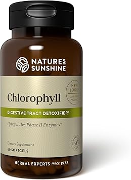 Natures Sunshine Chlorophyll, 60 Softgel Capsules Support Digestion, Immunity & Detoxification with Internal Deodorant Benefits. Easy-to-Swallow Capsules Promote Overall Well-Being & Energy