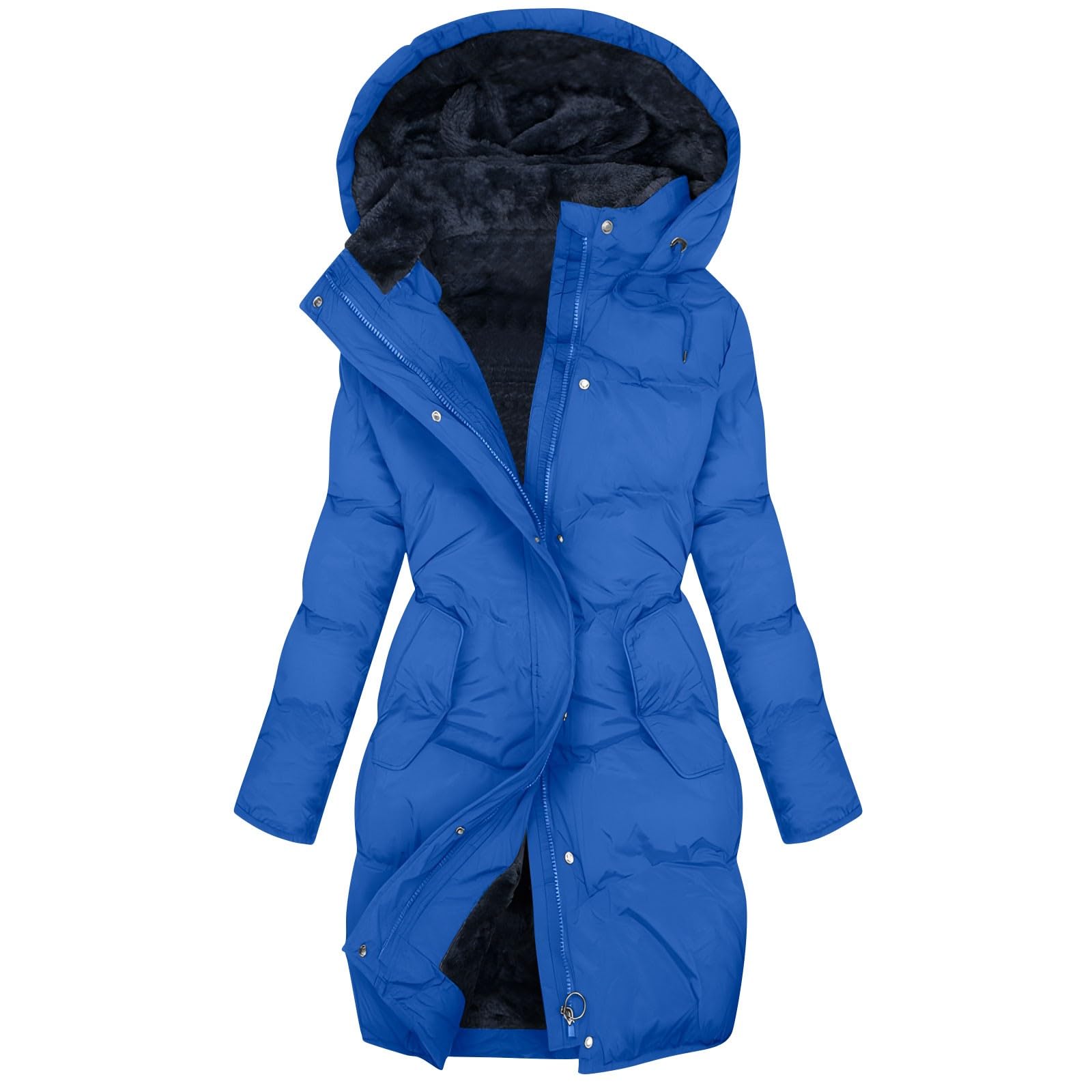 Piumino Invernale Donna,Cappotto Invernale Donna,Cappotto Invernale Con Cappuccio E Finiture In Finta Pelliccia Giacca Isolante Pesante Per Attività All'Aperto Antivento Con Temperature Estremamente