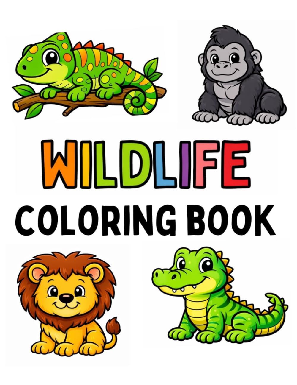 Kids Wildlife Coloring Book
