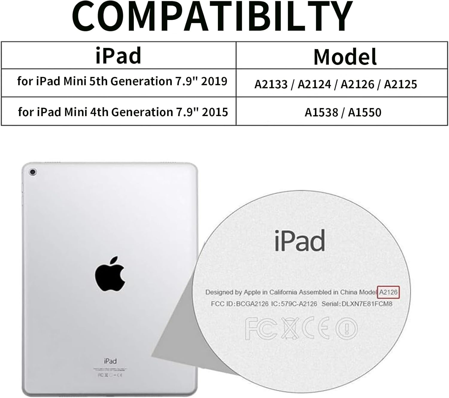 Case for iPad mini 5th Generation 2019 / Mini 4th Generation 2015 with Pencil Holder, Auto Wake/Sleep, Ultra Slim Lightweight Trifold Smart Soft TPU Back Case for iPad mini 5/4, Gray - Image 2