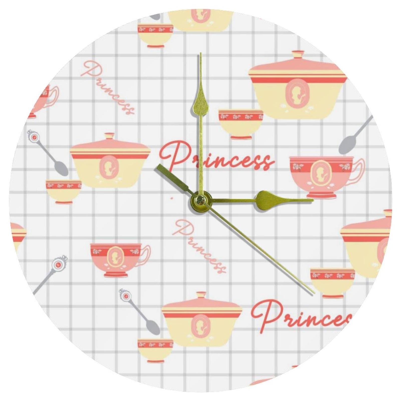 Horloge murale acrylique à piles silencieuse 24,9 cm décorative pour maison