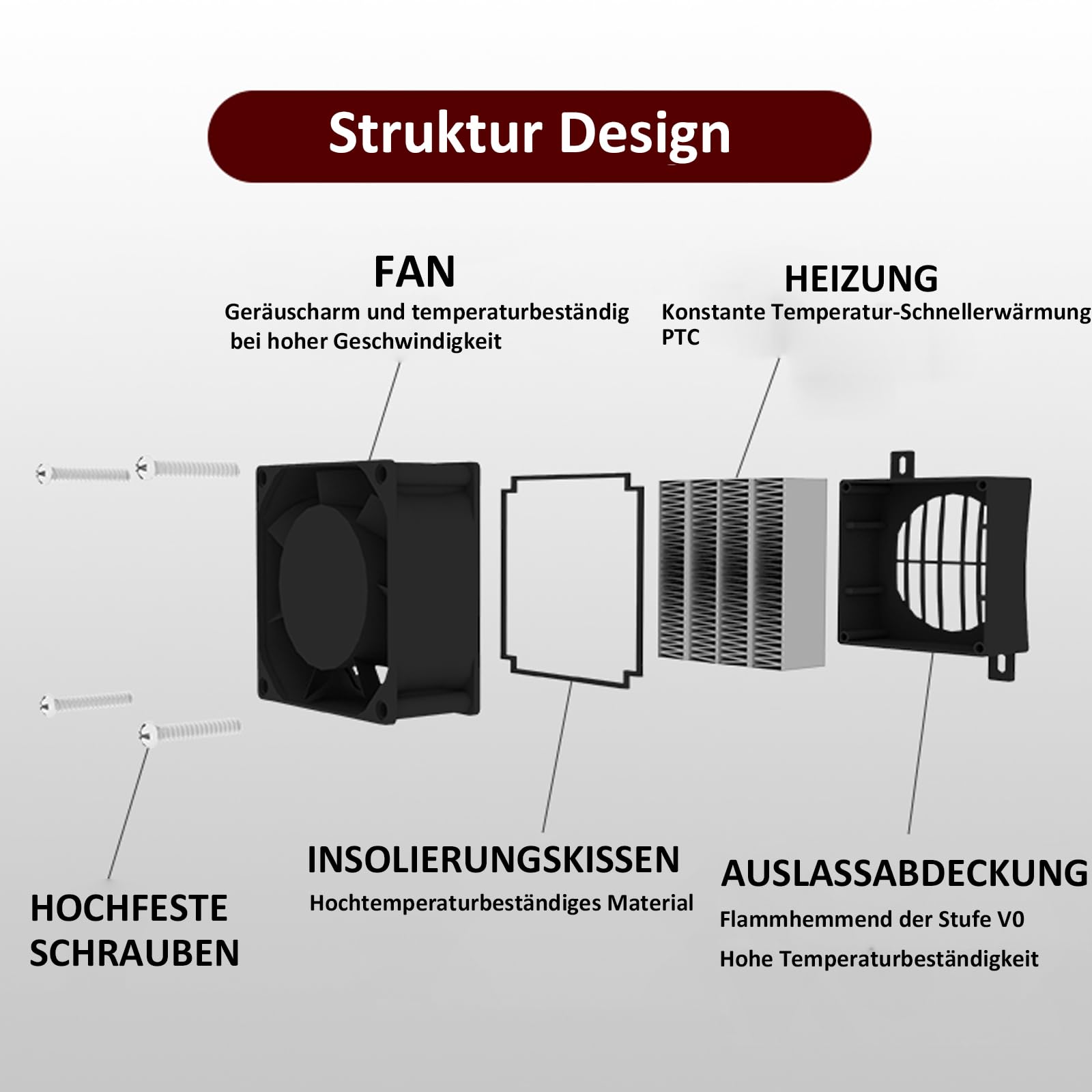 Elektrische Keramische Verwarming, 200W, 220V - Efficiënte PTC Luchtverwarming met