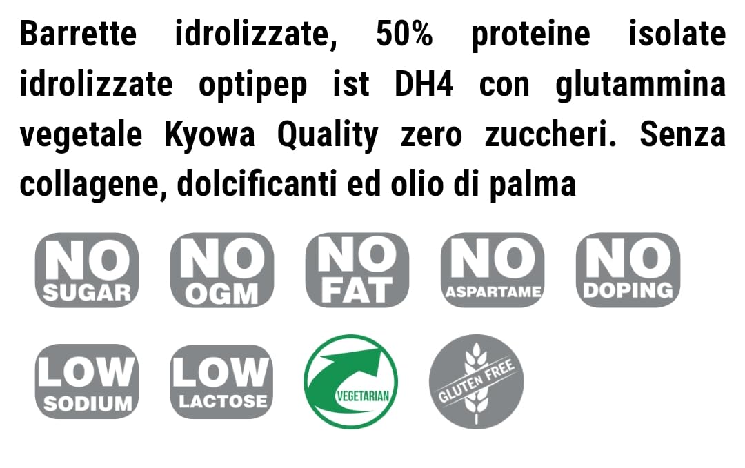 PRONUTRITION - HYDROLYZED Barrette Proteiche ad Alto Contenuto di Proteine - Gusto Bianco Caramello - Box da 12 Barrette - 55 gr