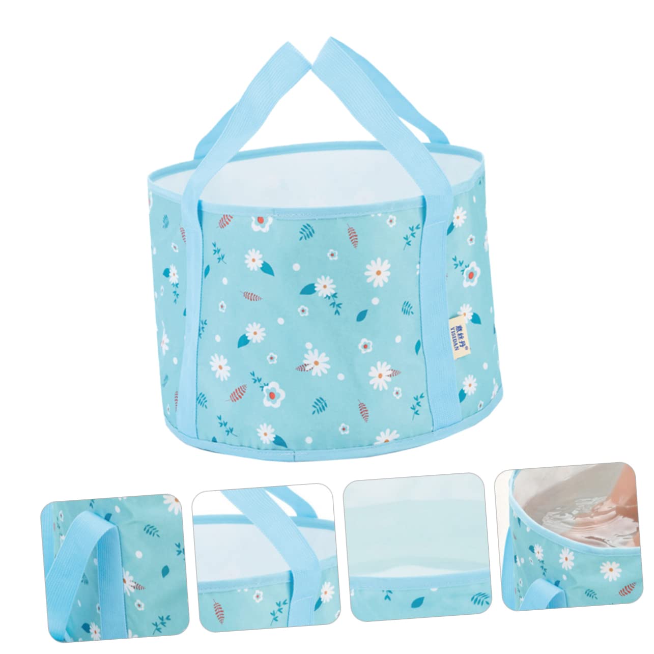 FRCOLOR Collapsible Foot Basin Tub Multi-functional Travel Footbath Compact for Camping