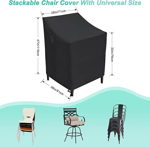 Miniatura 9 de ABCCANOPY Funda de sofá resistente, funda universal para sofá, juegos de muebles de exterior, funda protectora impermeable y a prueba de polvo para