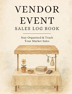 Vendor Event Sales Log Book: Organized 4-Page Layout per Event | Track Sales, Expenses, Inventory & Results | Ideal for Craft Fairs, Pop-Up Shops & Market Vendors