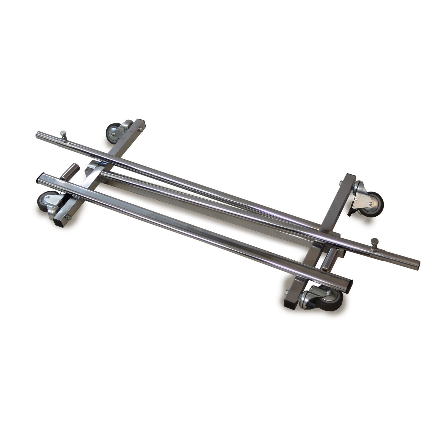 GERSO Reiserollständer höhenverstellbar klappbar verchromt (100cm Breite)