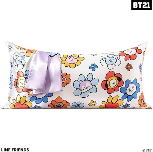 Vista 307 de Kitsch x Elf - Funda de almohada de satén con cremallera de tamaño queen/estándar, para el cabello y la piel, funda más suave que la seda, lavable a