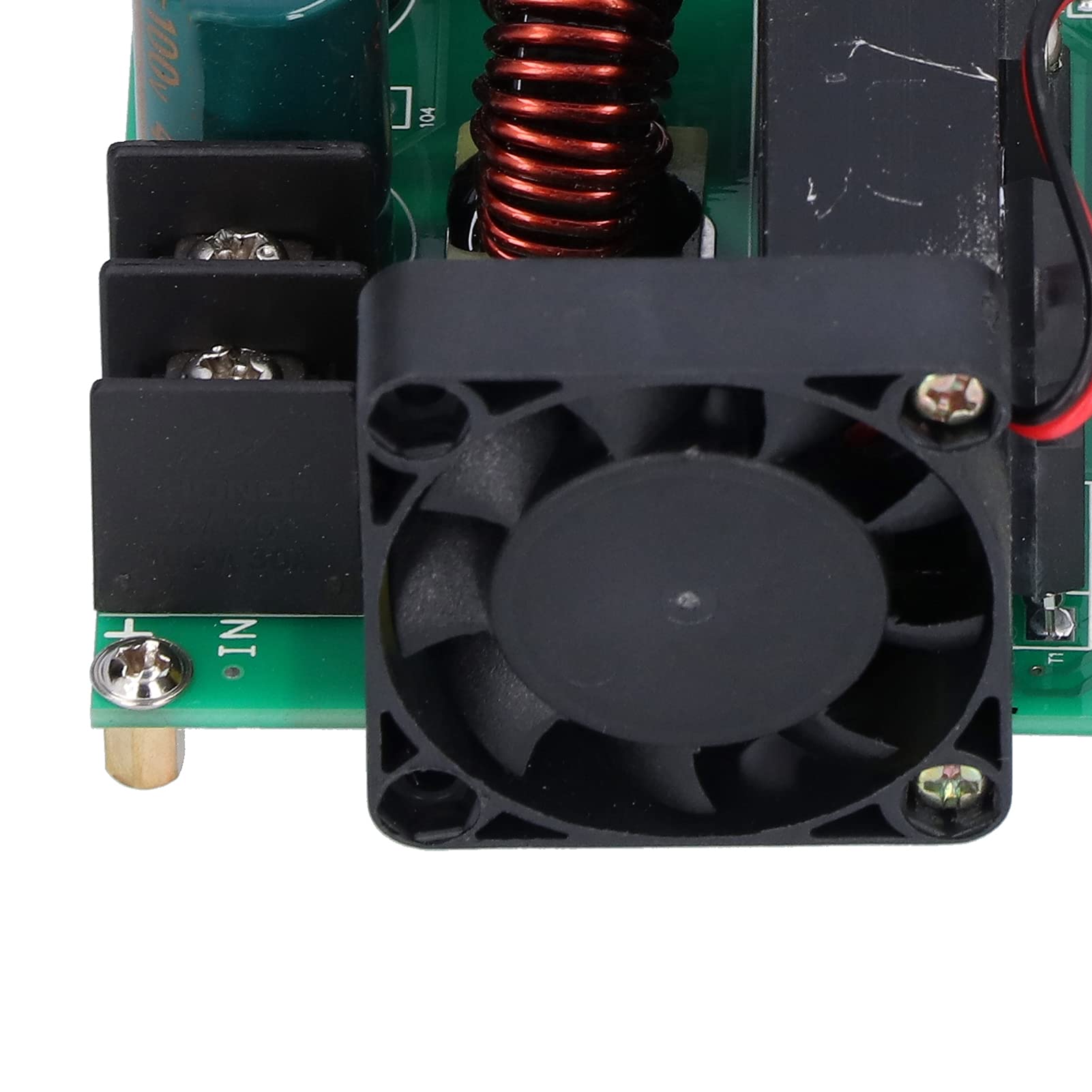 Moduł wzmacniający Wyświetlacz cyfrowy Konwerter regulatora napięcia Regulowany zasilacz z wentylatorem chłodzącym do projektów DIY dla elektroniki 110 x 96 x 46 mm