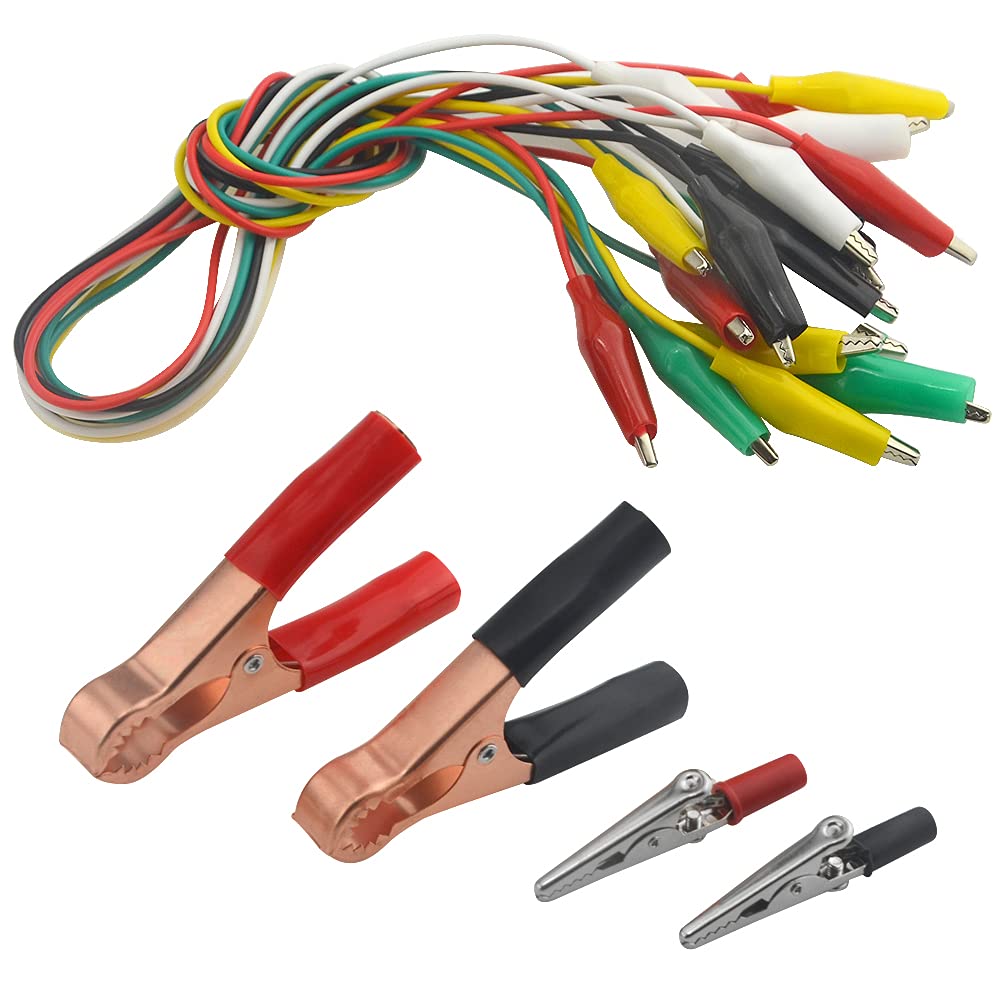 WMYCONGCONG Metal Alligator Clips Electrical Test Clamps + Electrical Alligator Clips with Wires Test Leads Set for Lab Testing 50 PCS - Image 5